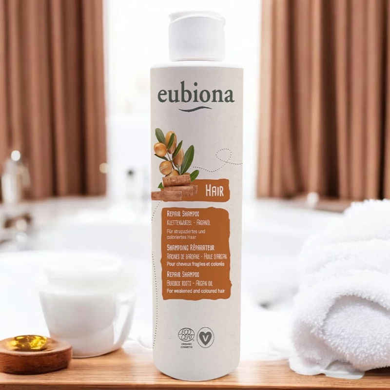 Shampooing réparateur BIO racine de bardane & argan - 200ml - Eubiona