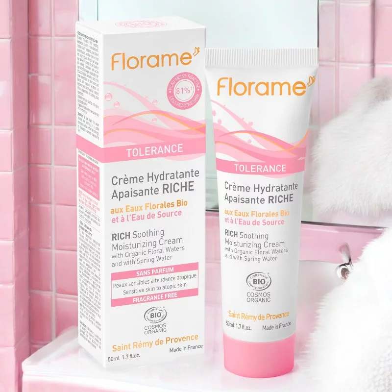 Crème hydratante apaisante riche BIO eau de source - 50ml - Florame