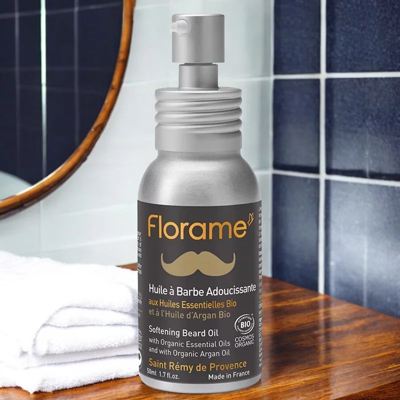 Sanftes Bartöl Männer Zeder & Argan BIO - 50ml - Florame