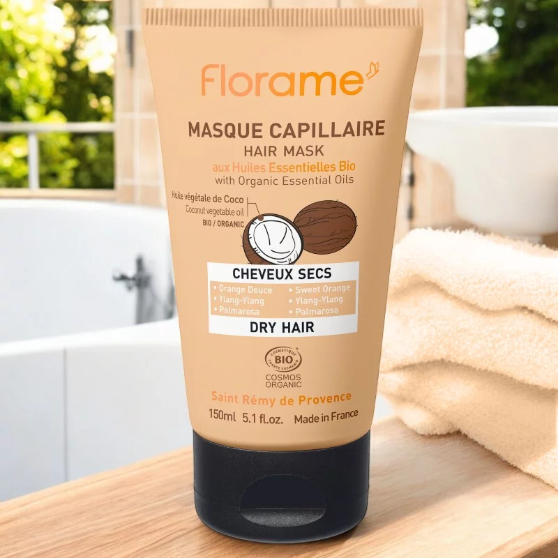 Masque capillaire cheveux secs BIO orange & palmarosa - 150ml - Florame