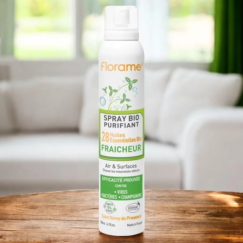 Reinigendes Spray Frische 28 Ätherische Öle BIO - 180ml - Florame