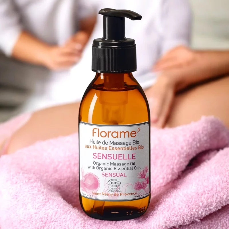 Massageöl sinnlich Mandel & Patchouli BIO - 120ml - Florame