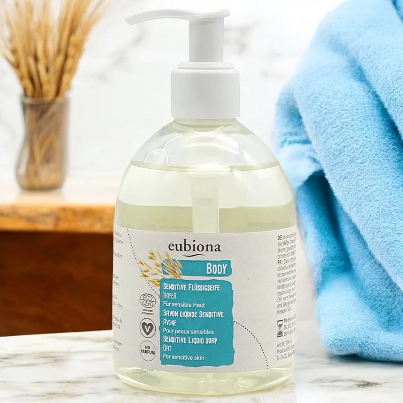 Savon liquide pour les mains sensitive BIO avoine - 300ml - Eubiona