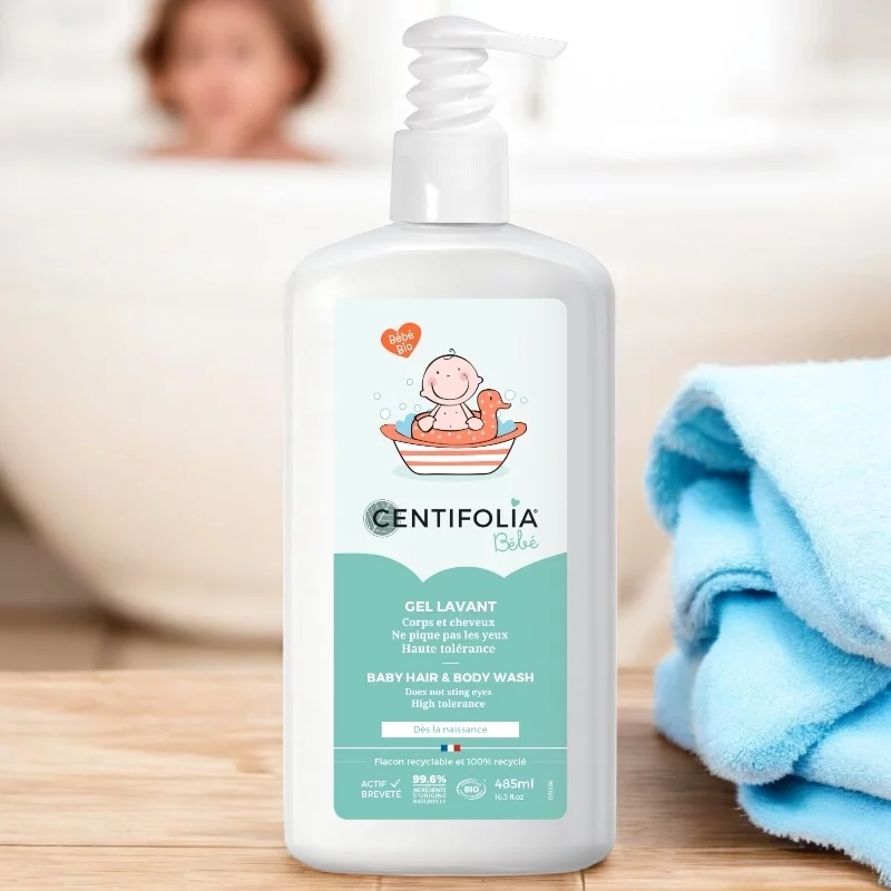 Gel lavant corps & cheveux bébé BIO camélia - 485ml - Centifolia