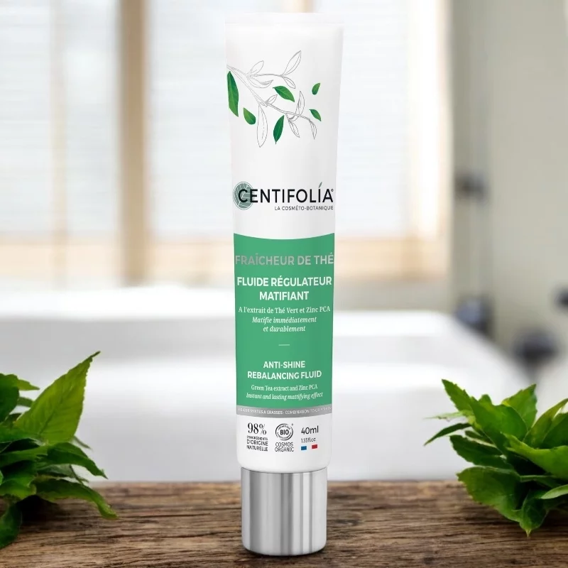 Fluide régulateur matifiant BIO thé vert - 40ml - Centifolia