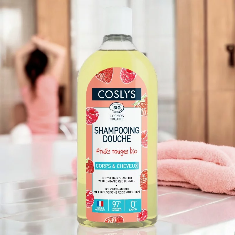 Shampooing douche BIO fruits rouges - 750ml - Coslys