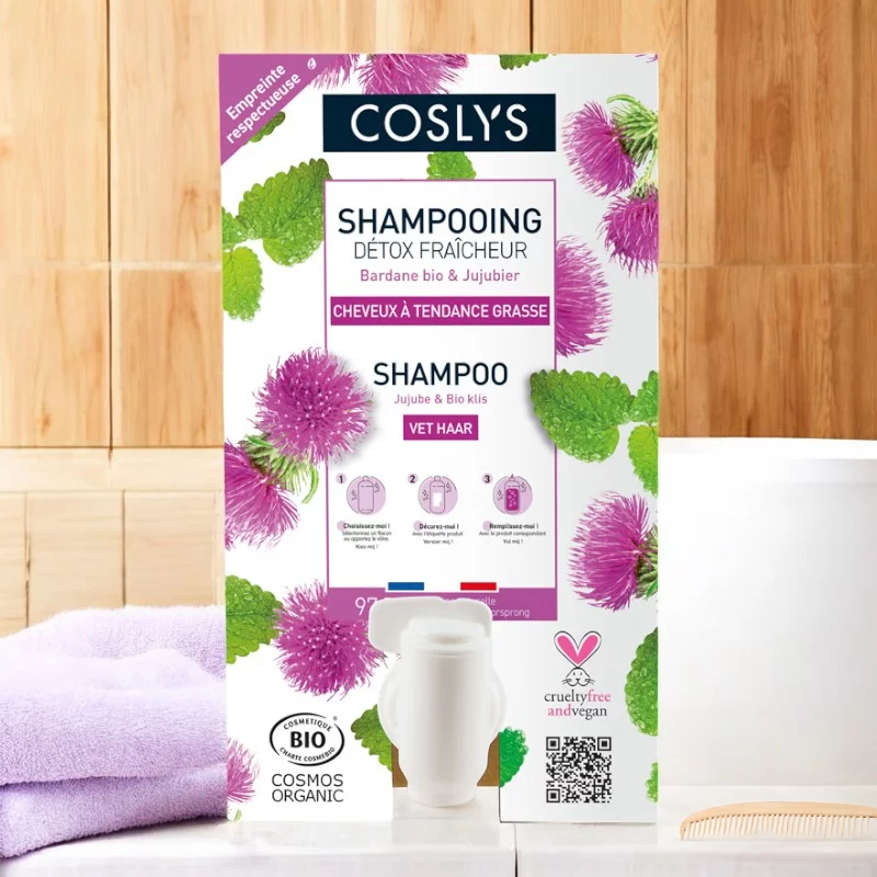 Erfrischendes BIO-Shampoo Klette & Jujube - 10kg - Coslys