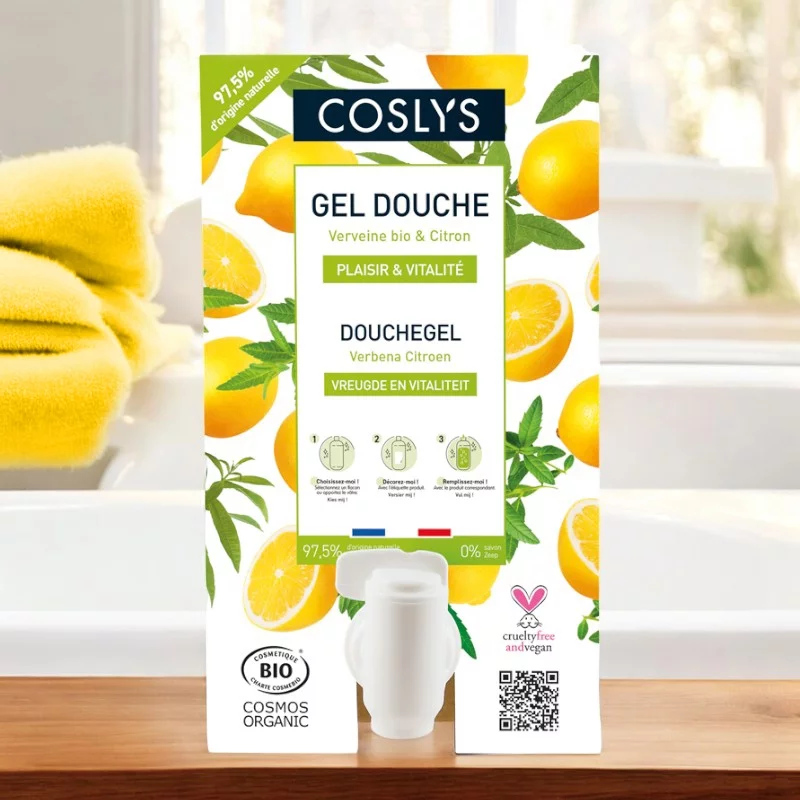BIO-Duschgel Freude & Vitalität Eisenkraut & Zitrone - 10kg - Coslys