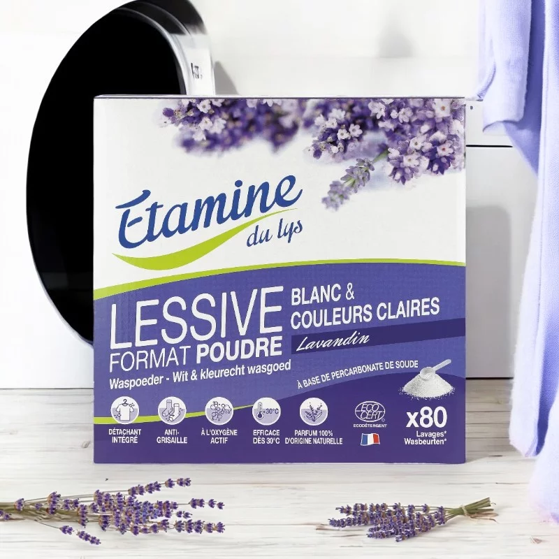Öko Waschpulver für Weiss- & helle Buntwäsche Lavandin - 4kg Etamine du Lys