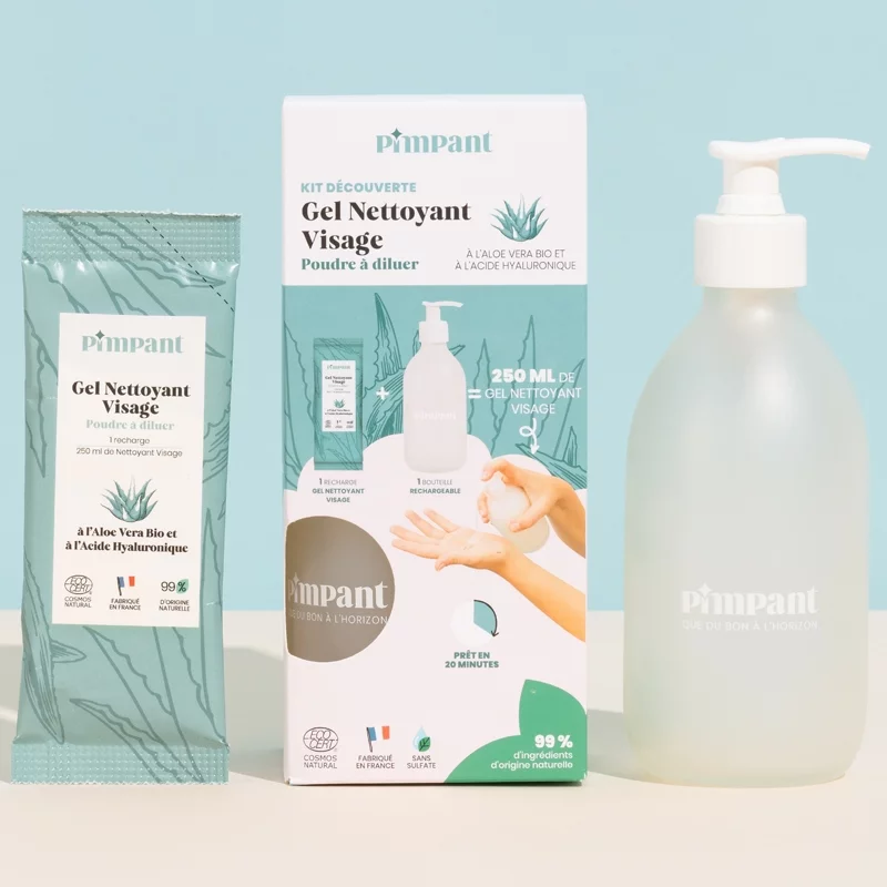 Kit découverte gel nettoyant visage aloe vera - Pimpant