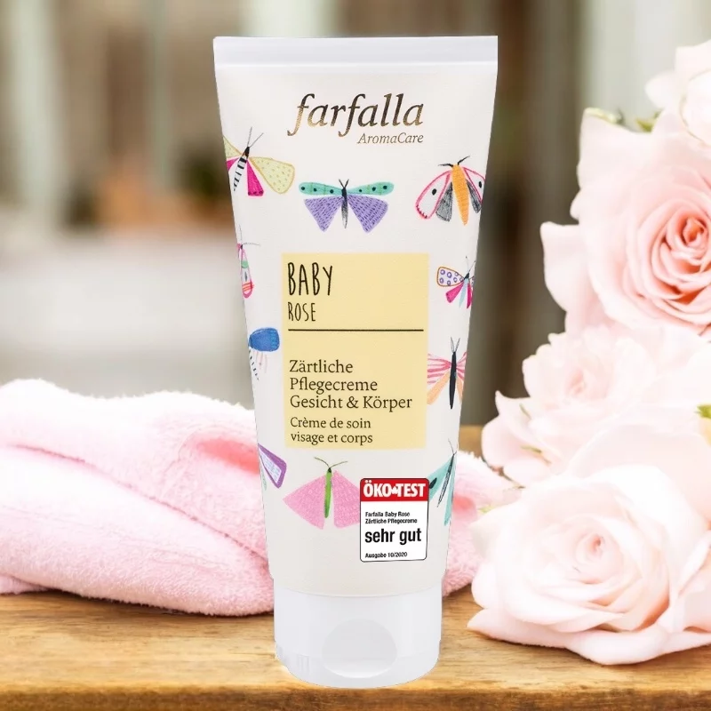 Crème de soin visage & corps bébé BIO rose - 100ml - Farfalla
