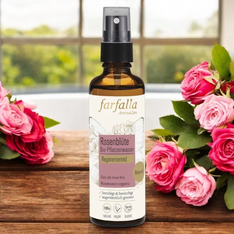 Rosenblüten BIO-Pflanzenwasser - 75ml - Farfalla
