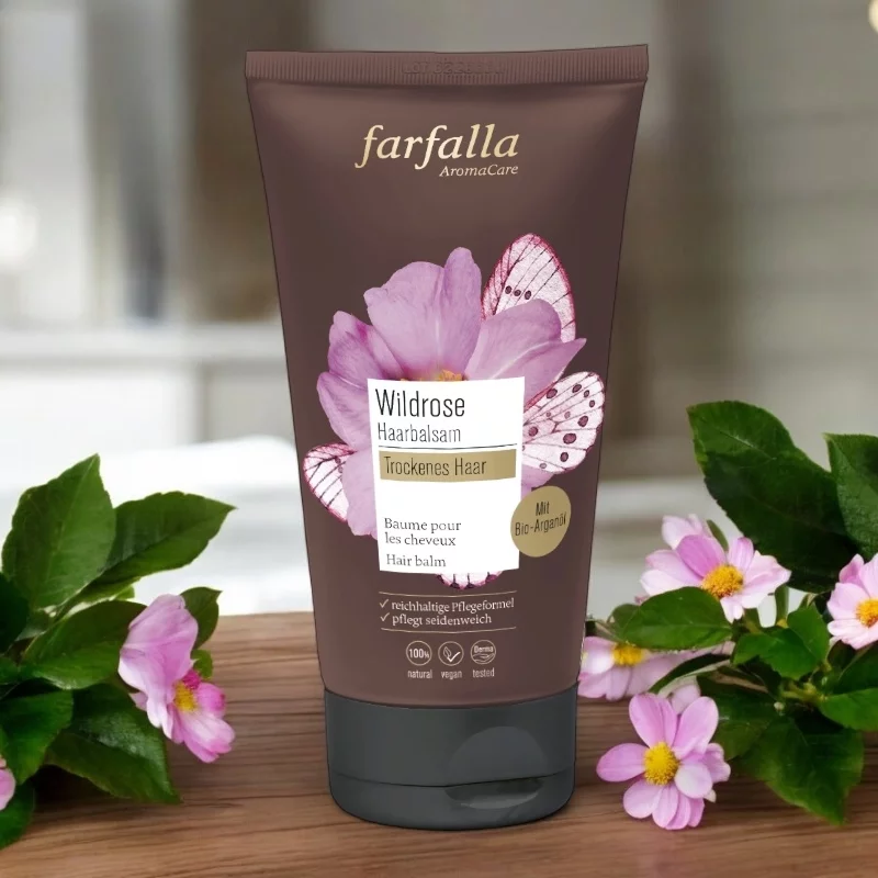 Seidenweicher BIO-Haarbalsam Wildrose - 150ml - Farfalla