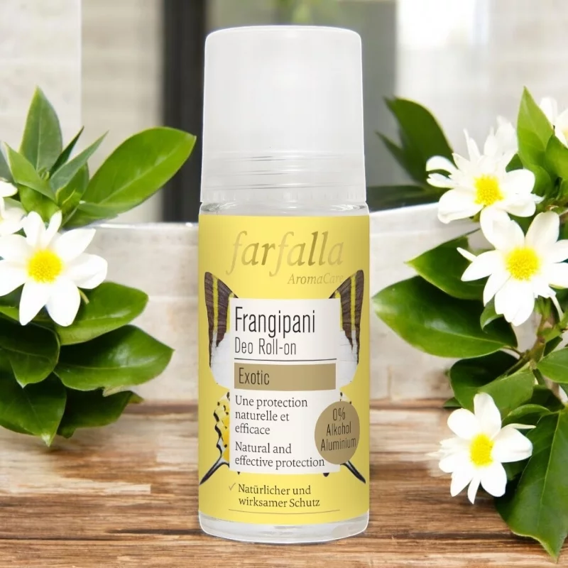 Blumig-sanfter BIO-Deo Roll-on Frangipani - 50ml - Farfalla