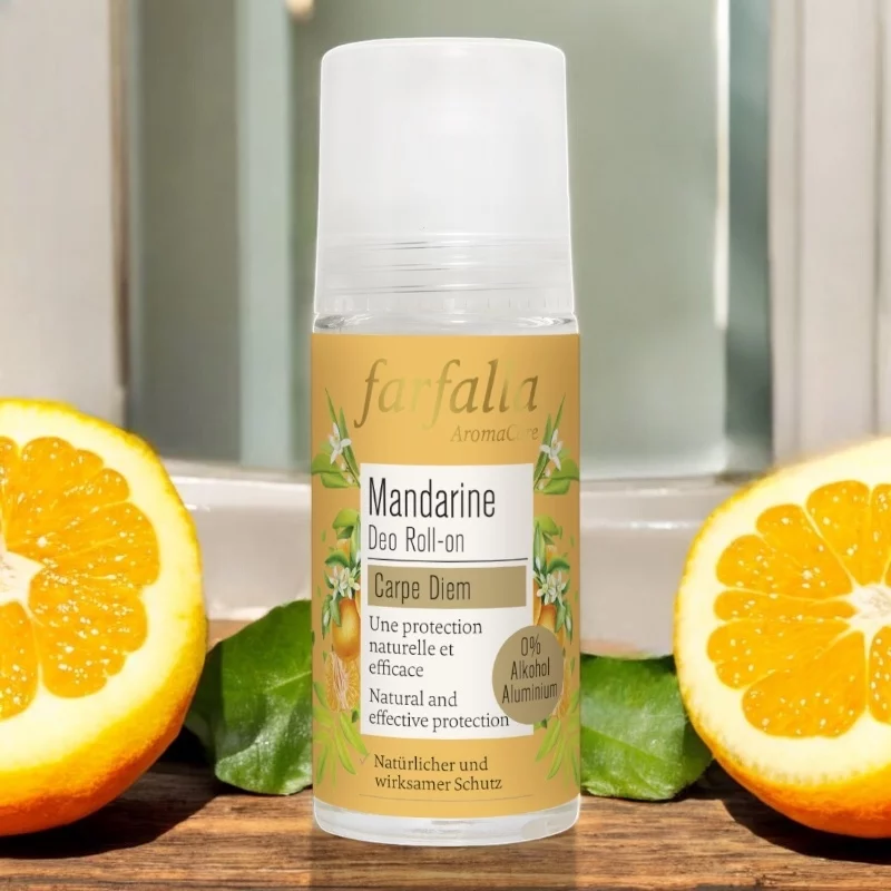 Zitrusfrischer BIO-Deo Roll-on Mandarine - 50ml - Farfalla