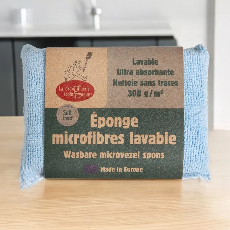 Blauer Universalschwamm aus Mikrofasern - La droguerie écologique