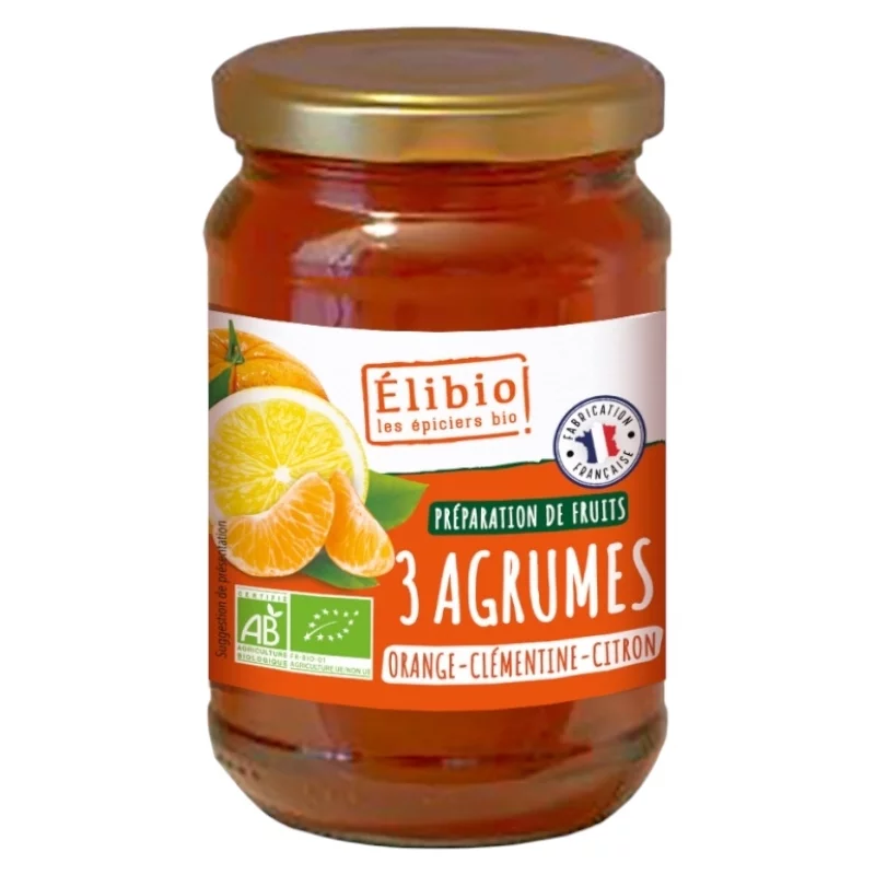 Zubereitung aus Orange, Clementine & Zitrone BIO - 340g - Élibio