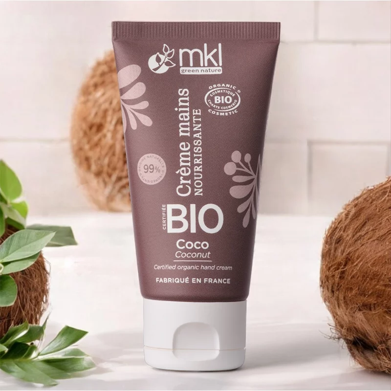 Crème mains nourrissante & réparatrice BIO coco - 50ml - MKL Green Nature