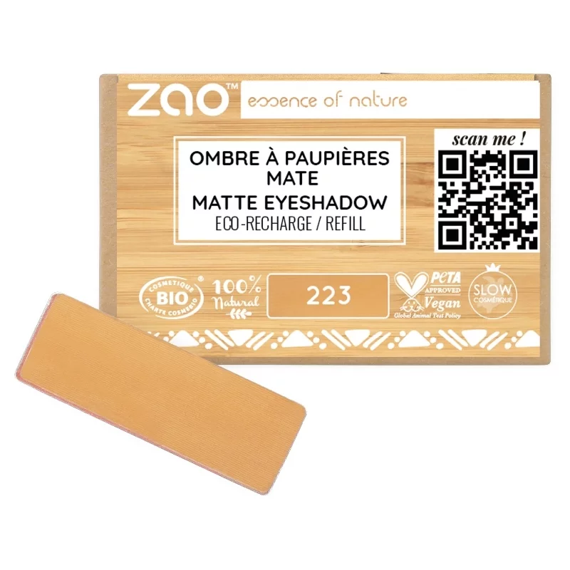 Lidschatten matt Camel N°223 BIO (Nachfüller) - 1,3g - Zao