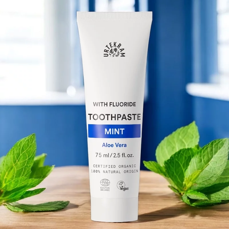 Zahncreme Minze & Aloe Vera mit Fluor BIO - 75ml - Urtekram
