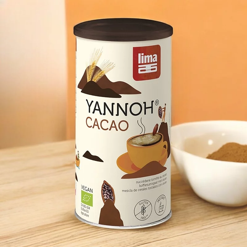 Boisson chaude à base de céréales torréfiées & cacao BIO - 175g - Lima