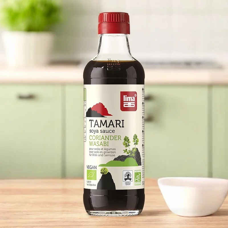 BIO-Soja Sauce mit Koriander & Wasabi - 250ml - Lima