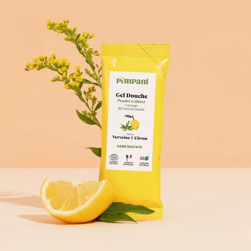 Gel douche poudre à diluer verveine & citron - 25g - Pimpant