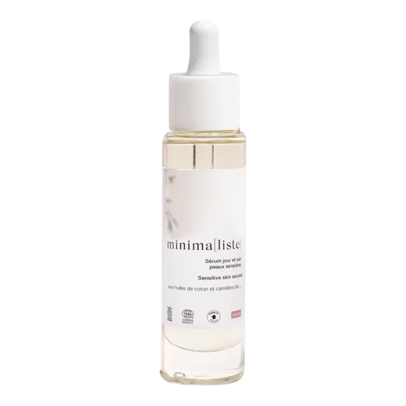 Sérum jour & nuit peaux sensibles BIO coton - 30ml - Minimaliste