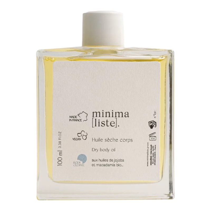 Huile sèche corps BIO jojoba & macadamia - 100ml - Minimaliste
