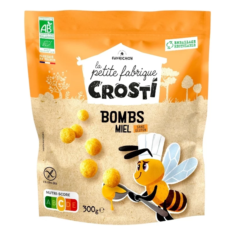 Cerealien Maiskugeln Honig Geschmack BIO - 300g - Favrichon