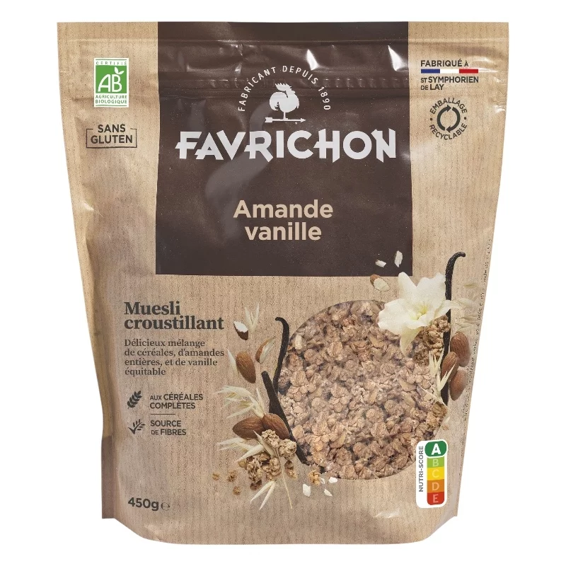 Knuspriges Müesli Mandel & Vanille BIO - 450g - Favrichon