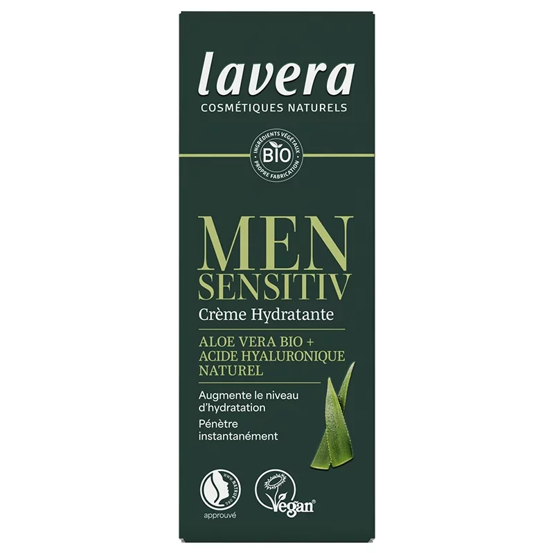 Feuchtigkeitscreme Aloe Vera & Hyaluronsäure für Männer BIO - 50ml - Lavera