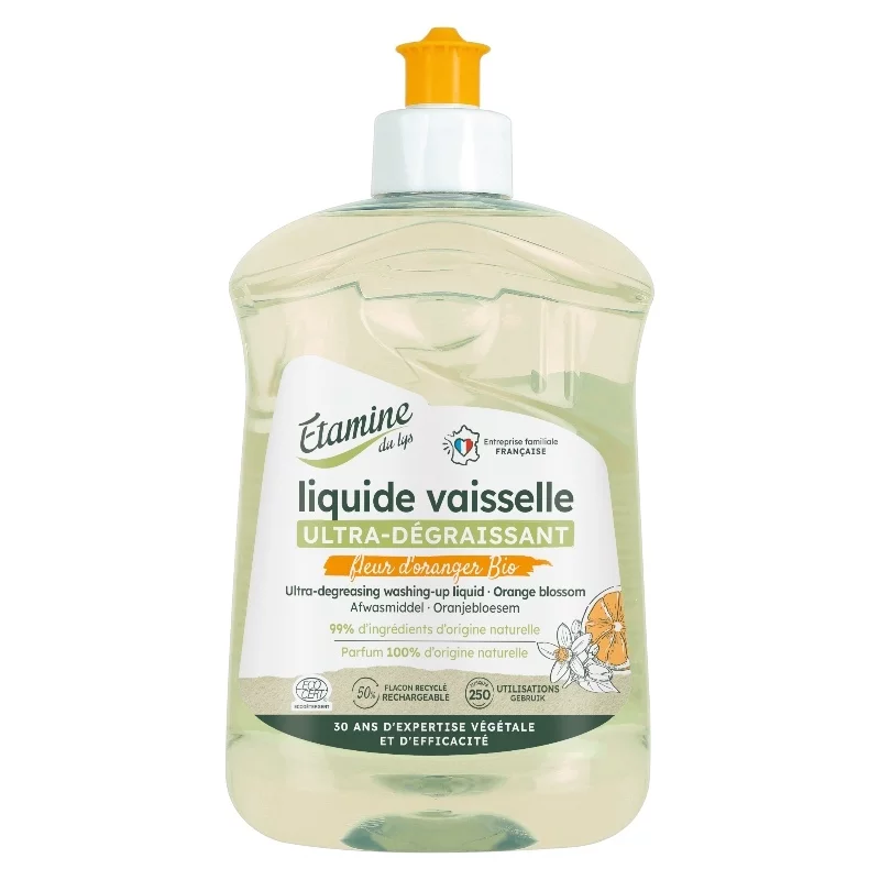 Ultra-fettlösendes Spülmittel Orangenblüte Öko - 500ml - Etamine du Lys