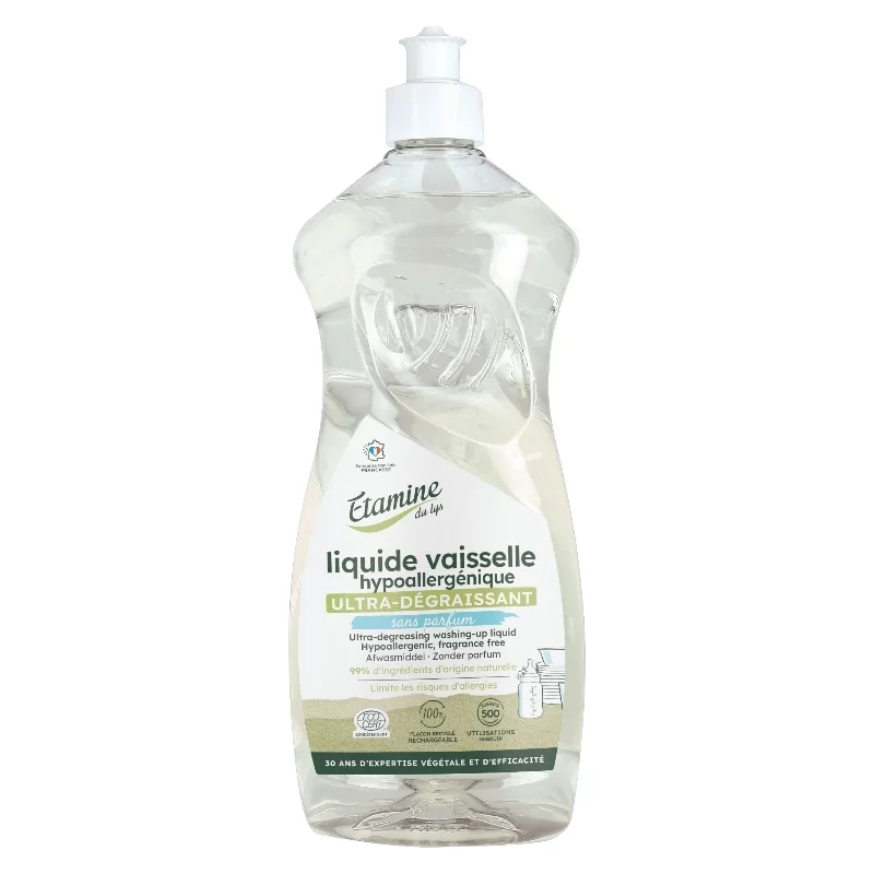 Liquide vaisselle ultra-dégraissant hypoallergénique - 1l - Etamine du Lys