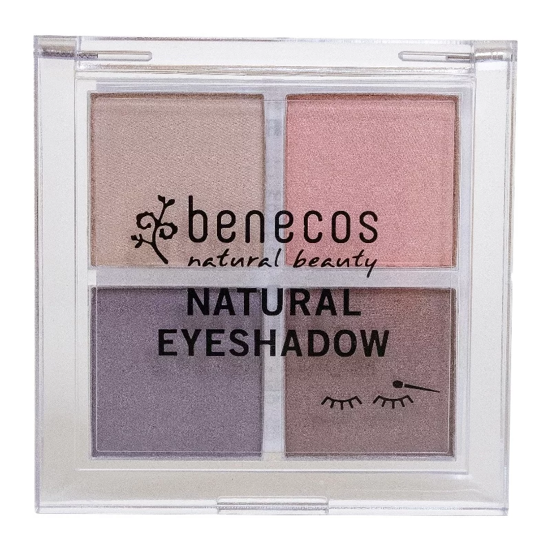 Quatre ombres à paupières Brun, Taupe, Rose & Lila BIO - 4,8g - Benecos
