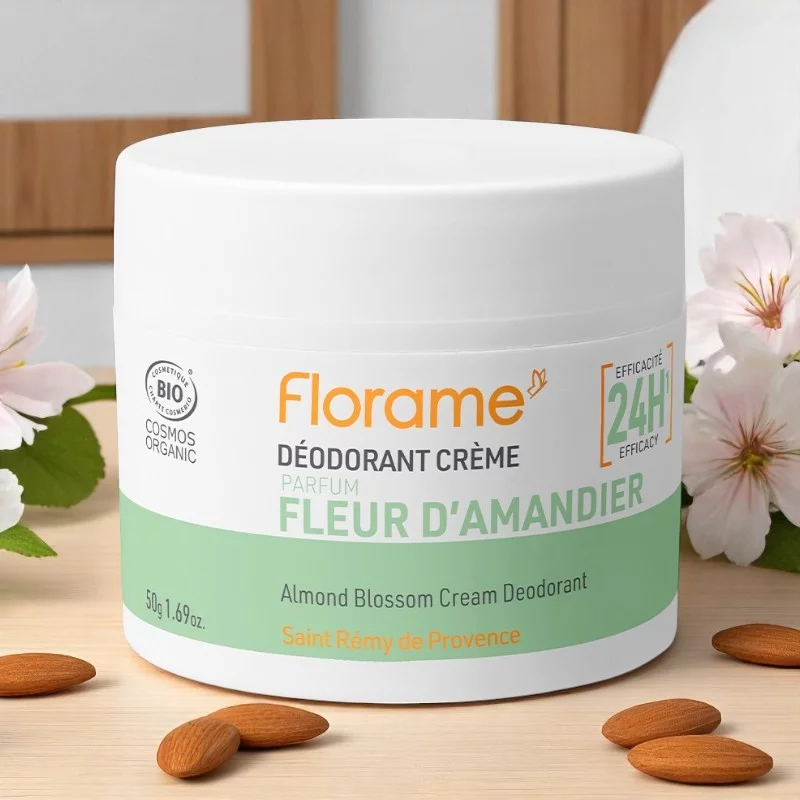 Déodorant crème BIO fleur d'amandier - 50g - Florame