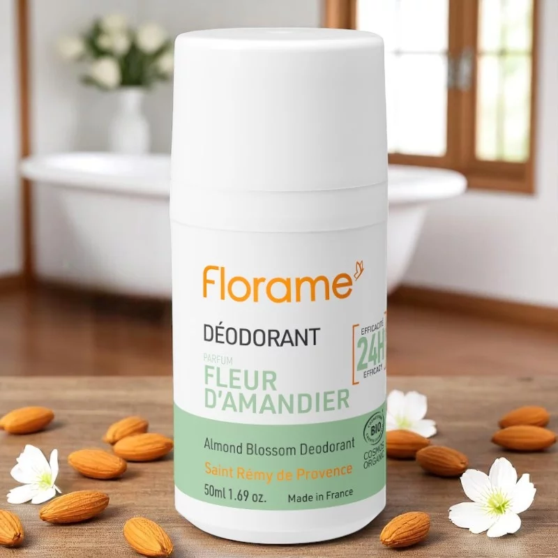 Déodorant à bille BIO fleur d'amandier - 50ml - Florame