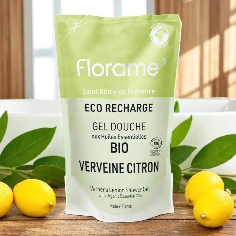 Recharge gel douche BIO verveine citron - 700ml - Florame