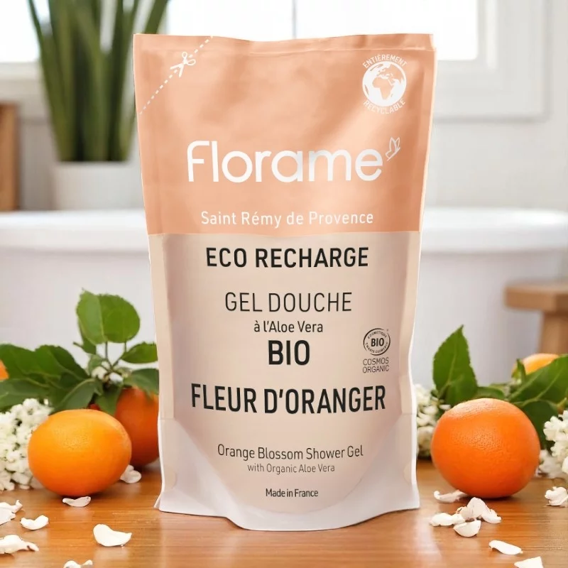 Recharge gel douche BIO fleur d'oranger - 700ml - Florame