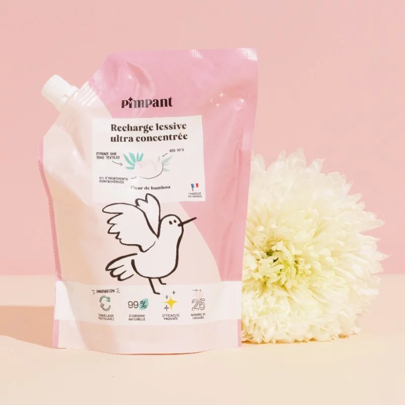 Recharge lessive liquide fleur de bambou - 500ml - Pimpant
