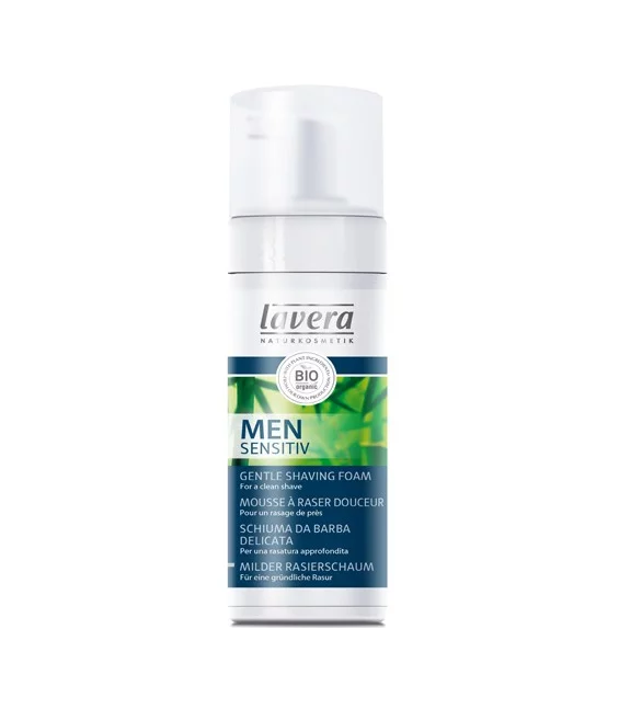 Milder BIO-Rasierschaum Bambus & Aloe Vera für Männer - 150ml - Lavera Men Sensitiv