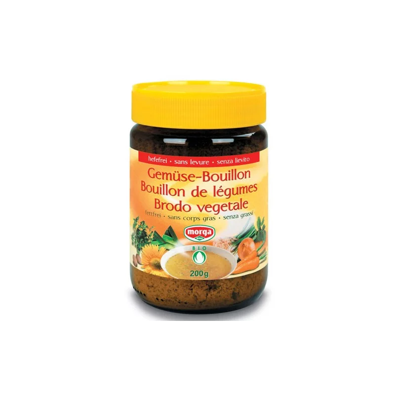 Bouillon de légumes sans levure & sans corps gras BIO - 200g - Morga