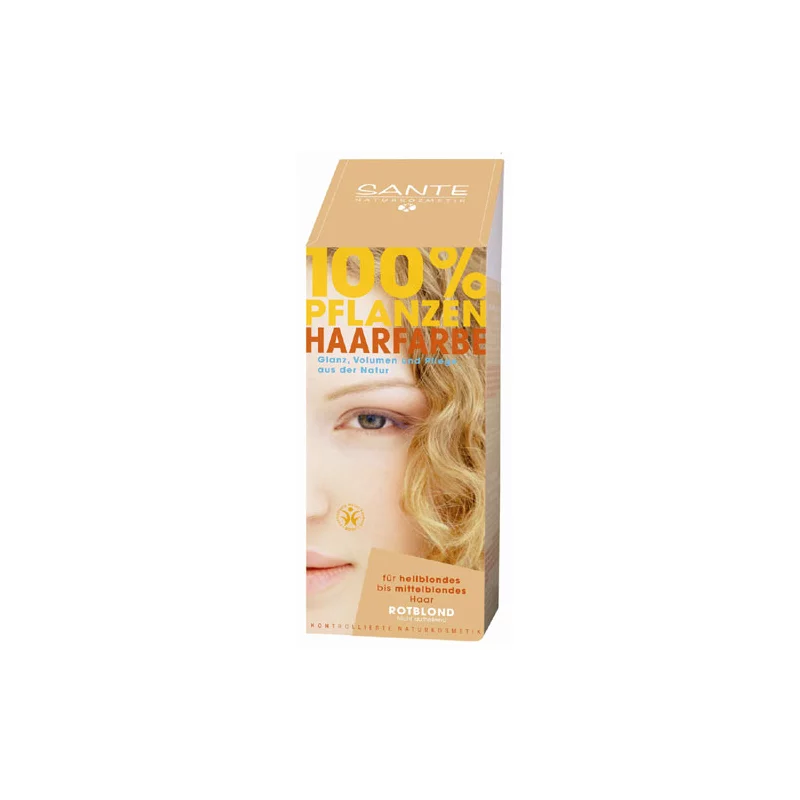 100g Rotblond Sante BIO-Pflanzen-Haarfarbe Pulver