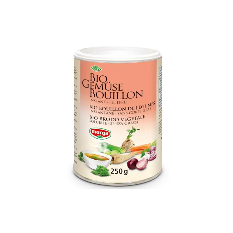 Bouillon de légumes sans corps gras BIO - 250g - Morga