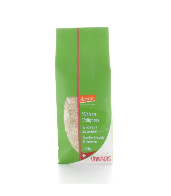 Semoule de blé complet BIO - 500g - Vanadis