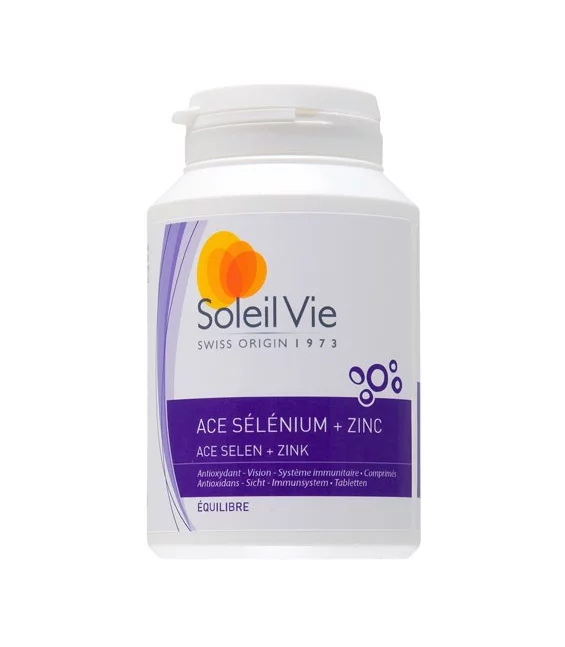 ACE Sélénium + Zinc - 100 comprimés 1000mg - Soleil Vie