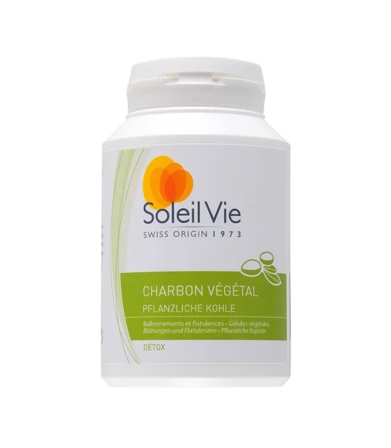 Charbon végétal - 100 gélules 275mg - Soleil Vie