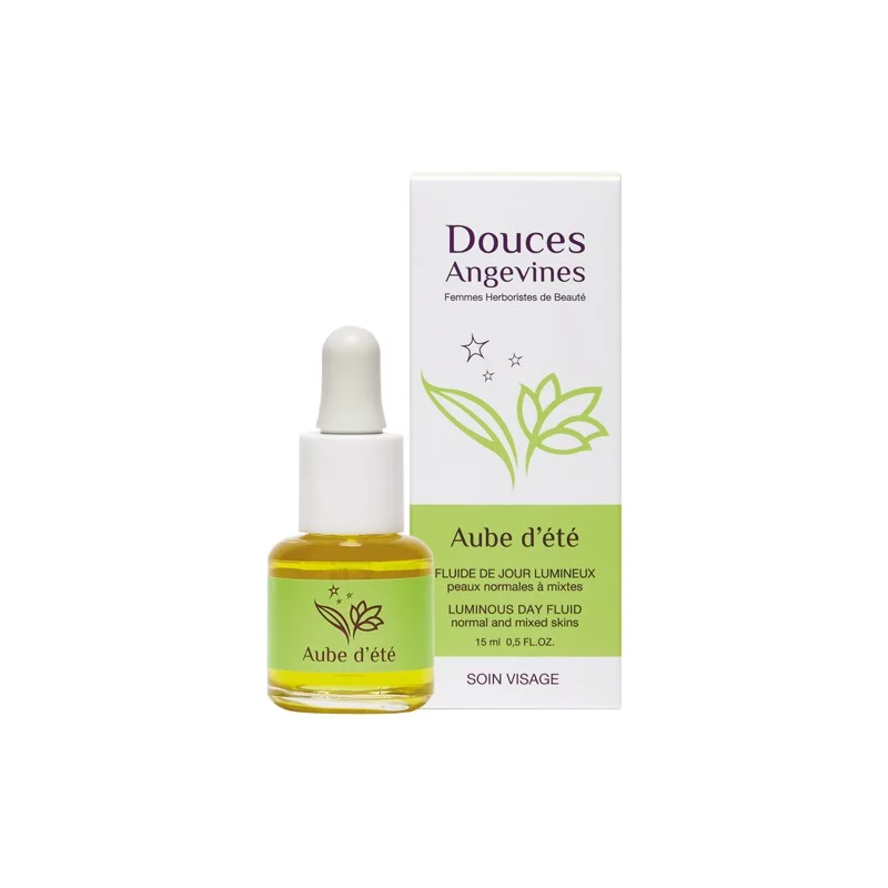 Fluide de jour lumineux BIO jojoba & rose musquée - 15ml - Douces Angevines