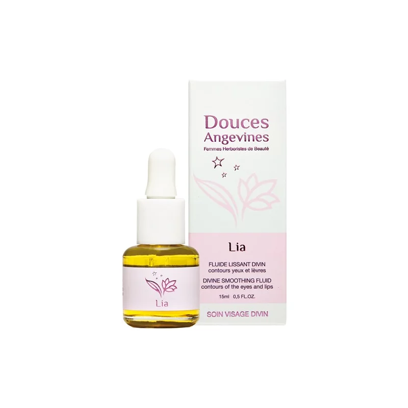 Himmlisch glättendes BIO-Fluid für die Augenkonturen & Lippen Argan & schwarzer Kümmel - Lia - 15ml - Douces Angevines