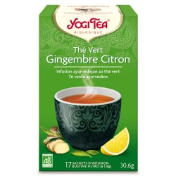 Thé vert au gingembre & citron BIO - 17 sachets - Yogi Tea